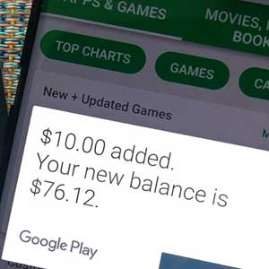 redeeming Google Play Gift Card